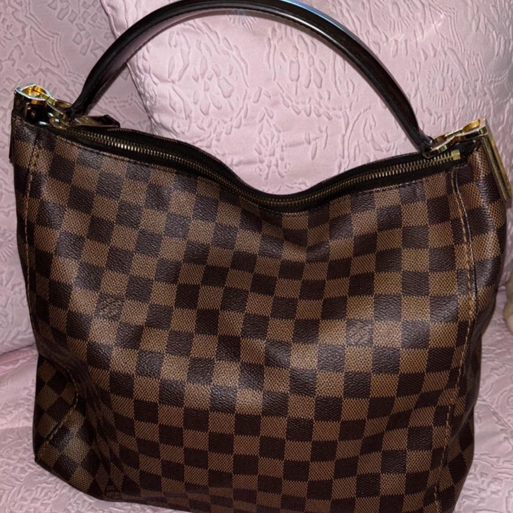 Louis Vuitton Brown Checkered Shoulder Bag